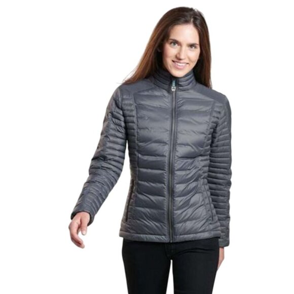Kuhl Spyfire Jacket Thermal  800 goose down W's L Gray Puffer MSRP$259 - Picture 6 of 17